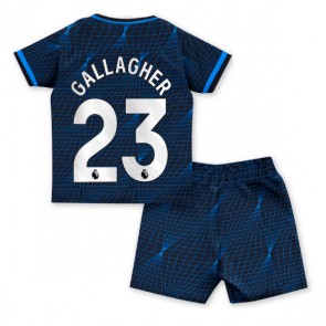 Chelsea Conor Gallagher #23 Borta Kläder Barn 2023-24 Kortärmad (+ Korta byxor)
